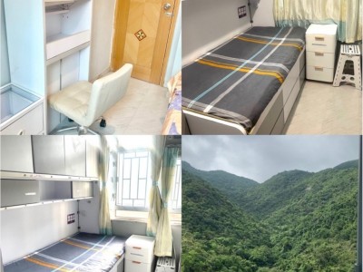 免佣金向南山景傢俬齊全4窗女土單人房 - 沙田小𤃉源路66號廣林苑C座馥林閣
