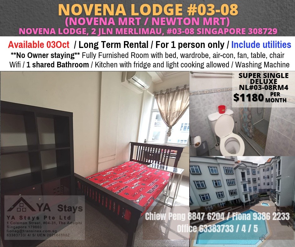 Available 03 Oct -Common Room/FOR 1 PERSON STAY ONLY/Wifi/Aircon/No owner staying/No Agent Fee/No owner staying/Cooking allowed/Novena MRT/Mount Pleasant MRT - Novena - Bedroom - Homates Singapore