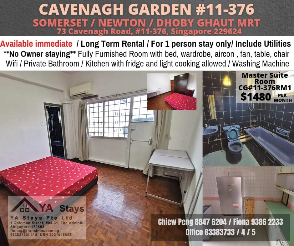 Available Immediate  - Master bedroom/Strictly Single Occupancy/no Owner Staying/No Agent Fee/Private Bathroom/Cooking allowed/Near Somerset MRT/Newton MRT/Dhoby Ghaut MRT - River Valley 里峇峇利 - 分租房间 - Homates 新加坡