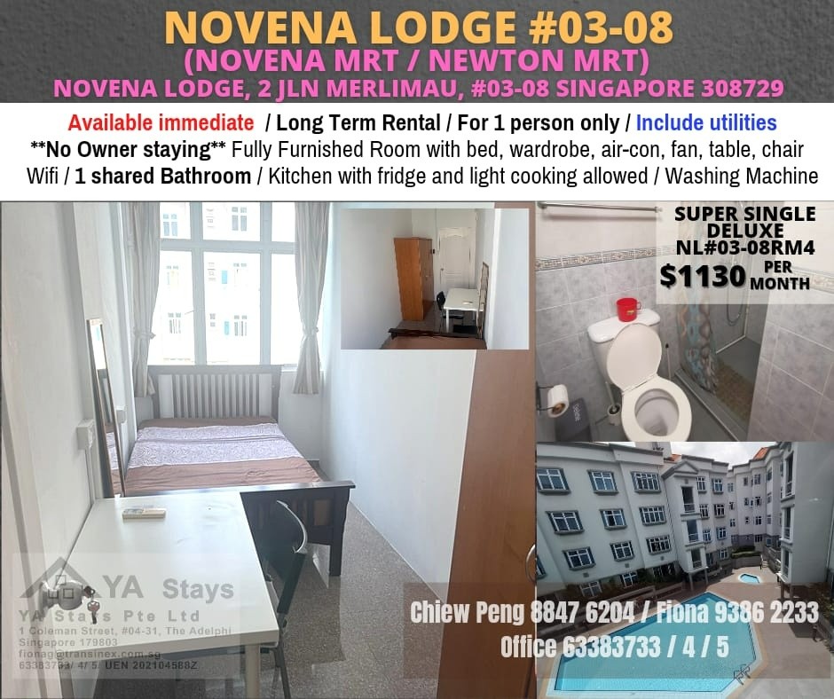 Available Immediate -Common Room/FOR 1 PERSON STAY ONLY/Wifi/Aircon/No owner staying/No Agent Fee/No owner staying/Cooking allowed/Novena MRT/Mount Pleasant MRT - Novena 諾維娜 - 分租房間 - Homates 新加坡
