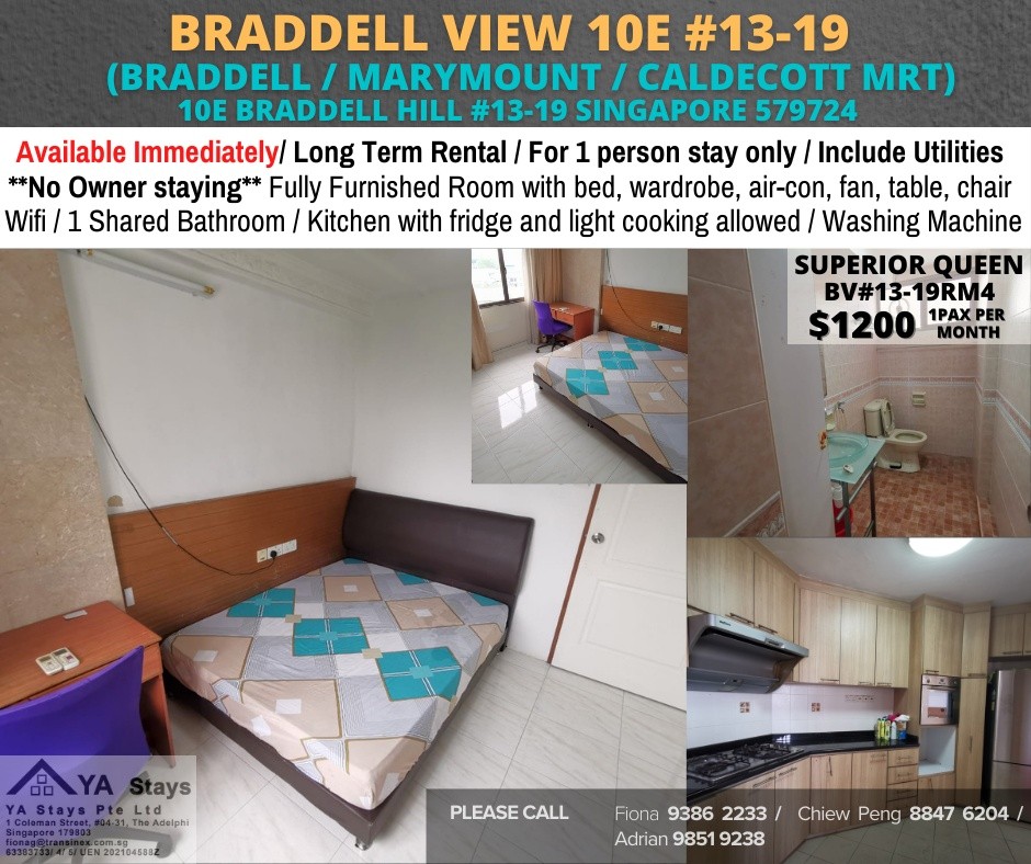 Room For Rent - Near Marymount MRT/ BRADDELL VIEW 10E - Braddell 布莱徳 - 整个住家 - Homates 新加坡