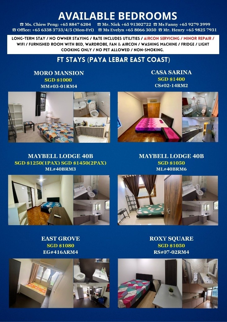 Room For Rent - Moro Mansions RM3 - Geylang - Bedroom - Homates Singapore