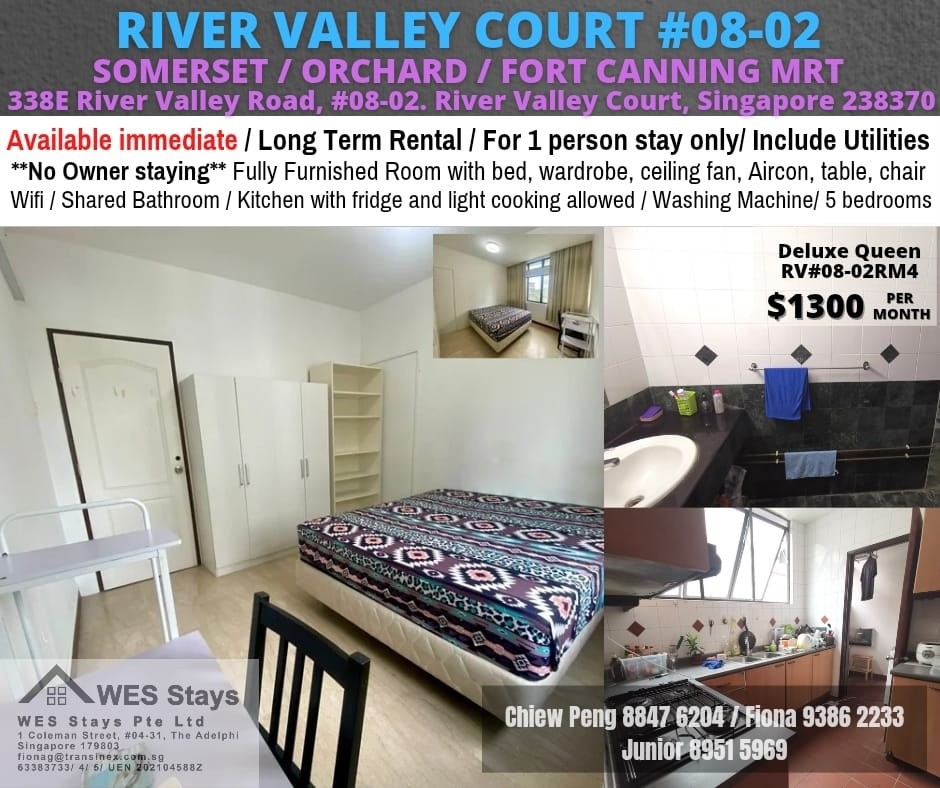 Room for Rent / River Valley (Somerset MRT) / Common Room / 1 Pax Stay / Available Immediate RM4 - Orchard - Flat - Homates Singapore