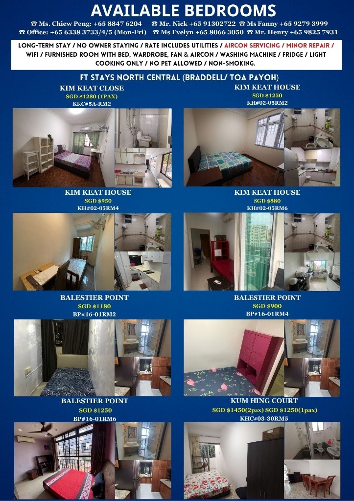 Room for Rent / Balestier (Newton MRT) / Common Room / 2-3 Pax Stay / Available Immediate /RM1 - Novena - Flat - Homates Singapore