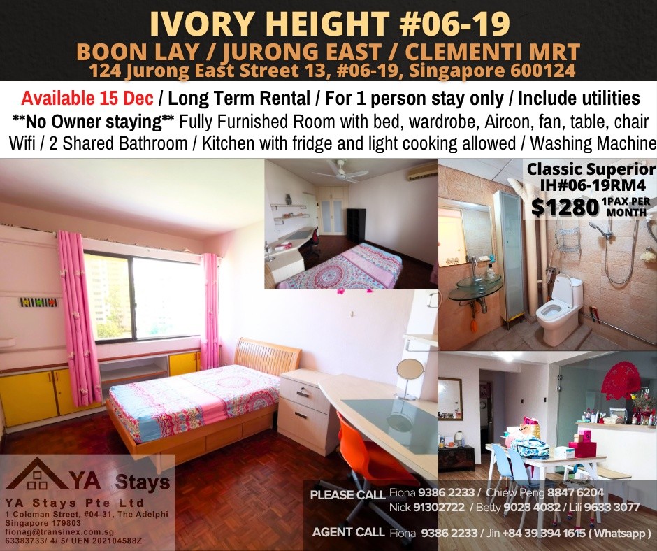 Chinese Garden MRT/Jurong East MRT - Ivory Height - Jurong East - Flat - Homates Singapore