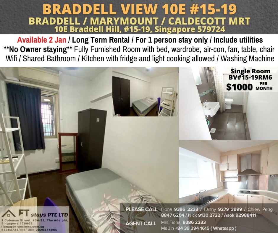 Available﻿ 02 Jan - Common Room/Include Utilities/Wifi/Aircon/No Agent Fee/Light Cooking Allowed/Washing Machine - Toa Payoh - Bedroom - Homates Singapore