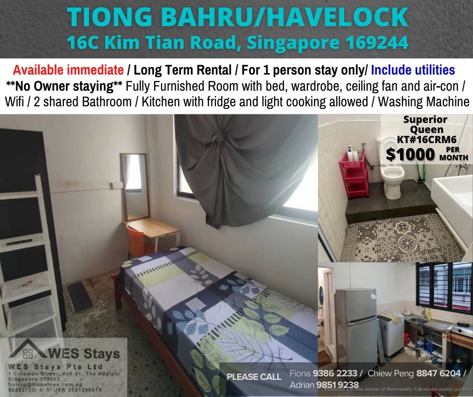 Room for rent/ Near Tiong Bahru, Havelock, Queenstown MRT/ 1 pax stay / Available Immediately - Bukit Merah - Flat - Homates Singapore