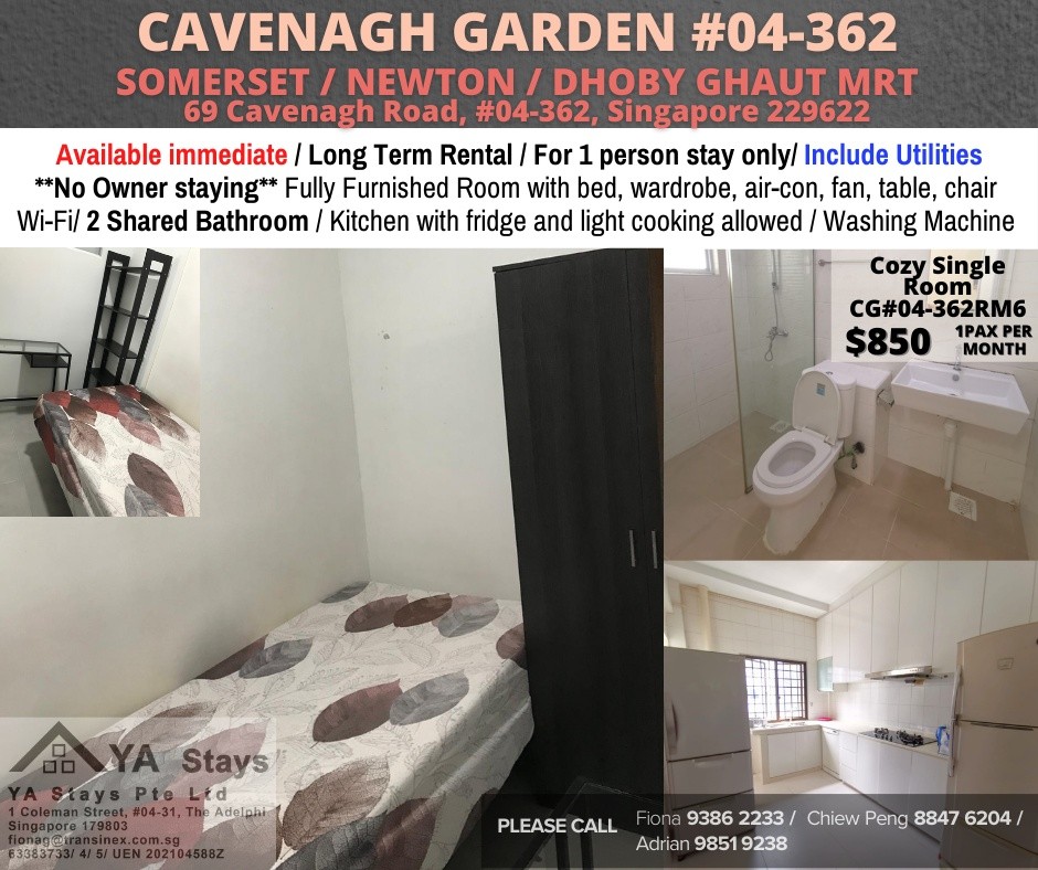Room For Rent - Somerset, Newton,Dhoby Ghaut MRT/ Common room / 1 pax stay / Available﻿ Immediately - Toa Payoh - Flat - Homates Singapore