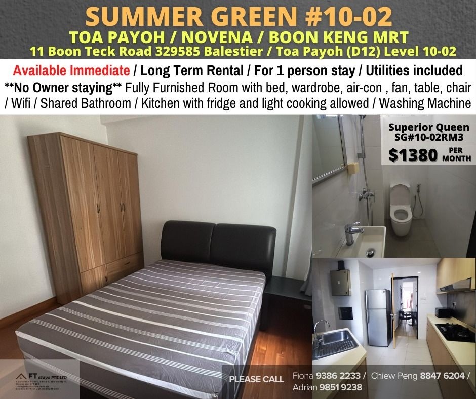 Room for rent / Toa Payoh, Boon Keng, Novena MRT / Common room / 1 pax stay / Available﻿ IMMEDIATE - Toa Payoh 大巴窑 - 整个住家 - Homates 新加坡