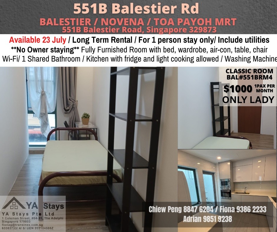 Available﻿ 23 July - Common Room/Include Utilities/Wifi/Aircon/No Agent Fee/Light Cooking Allowed/Washing Machine - Novena - Bedroom - Homates Singapore