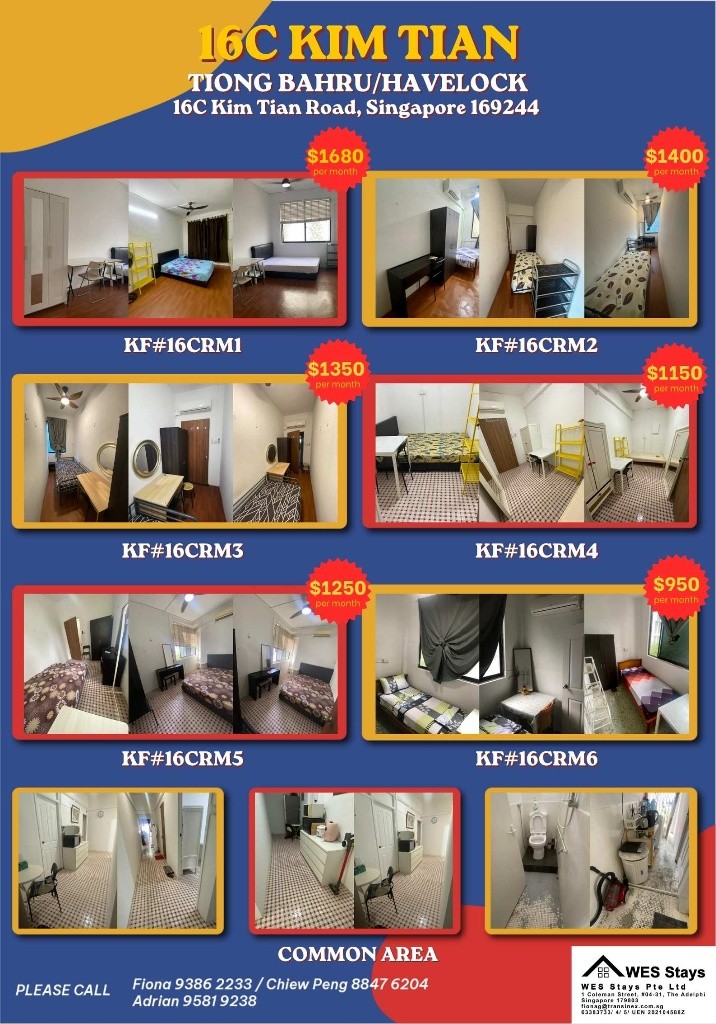 Available﻿ Immediate - Common Room/Include Utilities/Wifi/Aircon/No Agent Fee/Light Cooking Allowed/Washing Machine - Queenstown 女皇鎮 - 分租房間 - Homates 新加坡