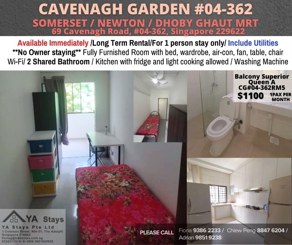 Room For Rent - Somerset, Newton,Dhoby Ghaut MRT/ Common room / 1 pax stay / Available﻿ IMMEDIATELY - Somerset 索美塞 - 整個住家 - Homates 新加坡