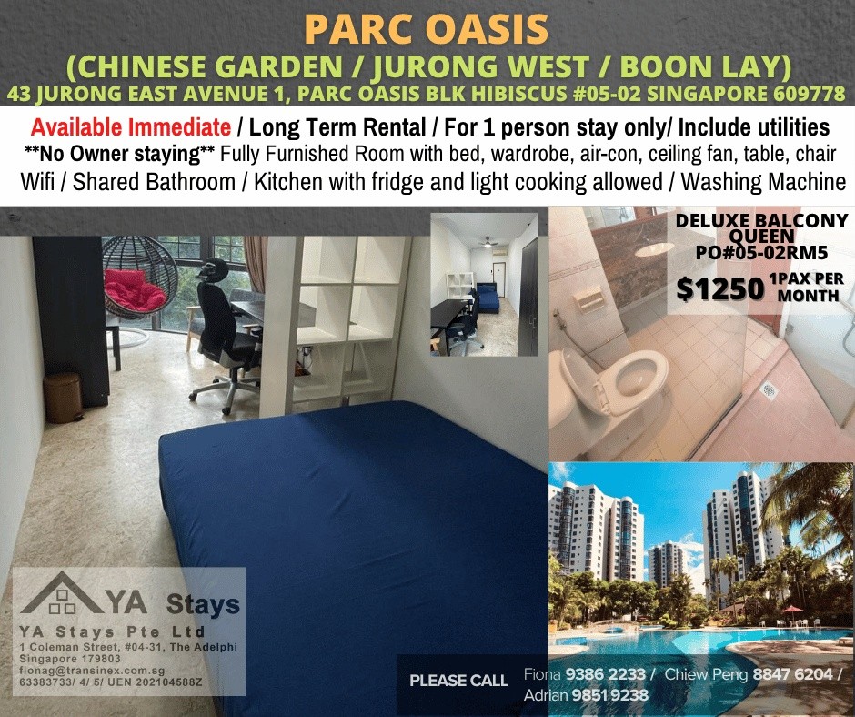 Room for rent / Chinesee Gardern, Jurong West, Boon Lay / Common room / 1pax stay / Available April 29 - Jurong East - Bedroom - Homates Singapore