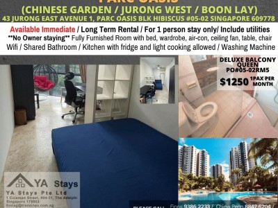 Homates Singapore - Jurong East - 43 JURONG EAST AVENUE 1, PARC OASIS BLK HIBISCUS #05-02 SINGAPORE 609778