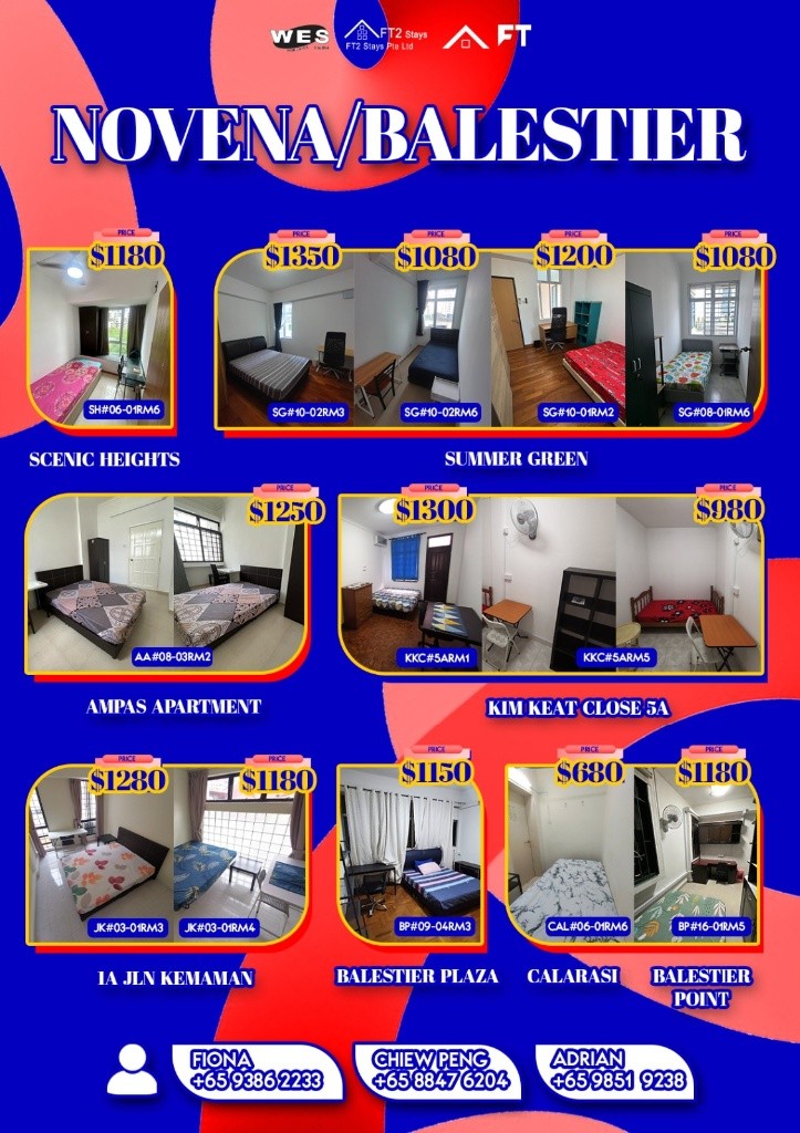 Room for Rent/Balestier, Toa Payoh MRT/ For 1-2 pax/ Available Immediately - Toa Payoh 大巴窯 - 整個住家 - Homates 新加坡