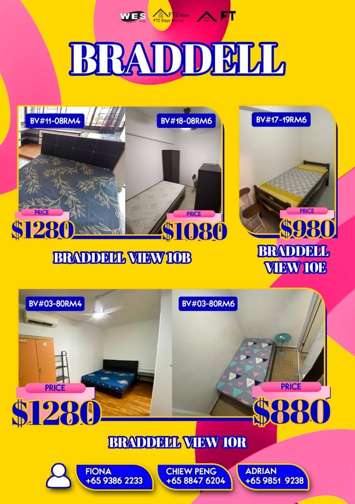 Room for Rent/Braddell Hill, Braddell MRT/ For 1 pax/ Available IMMEDIATELY - Braddell 布萊徳 - 整個住家 - Homates 新加坡