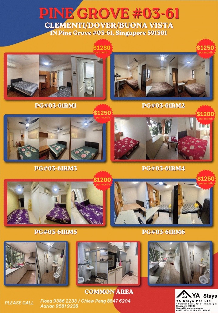 Available﻿ Immediate- Common Room/Include Utilities/Wifi/Aircon/No Agent Fee/Light Cooking Allowed/Washing Machine - Clementi 金文泰 - 分租房间 - Homates 新加坡