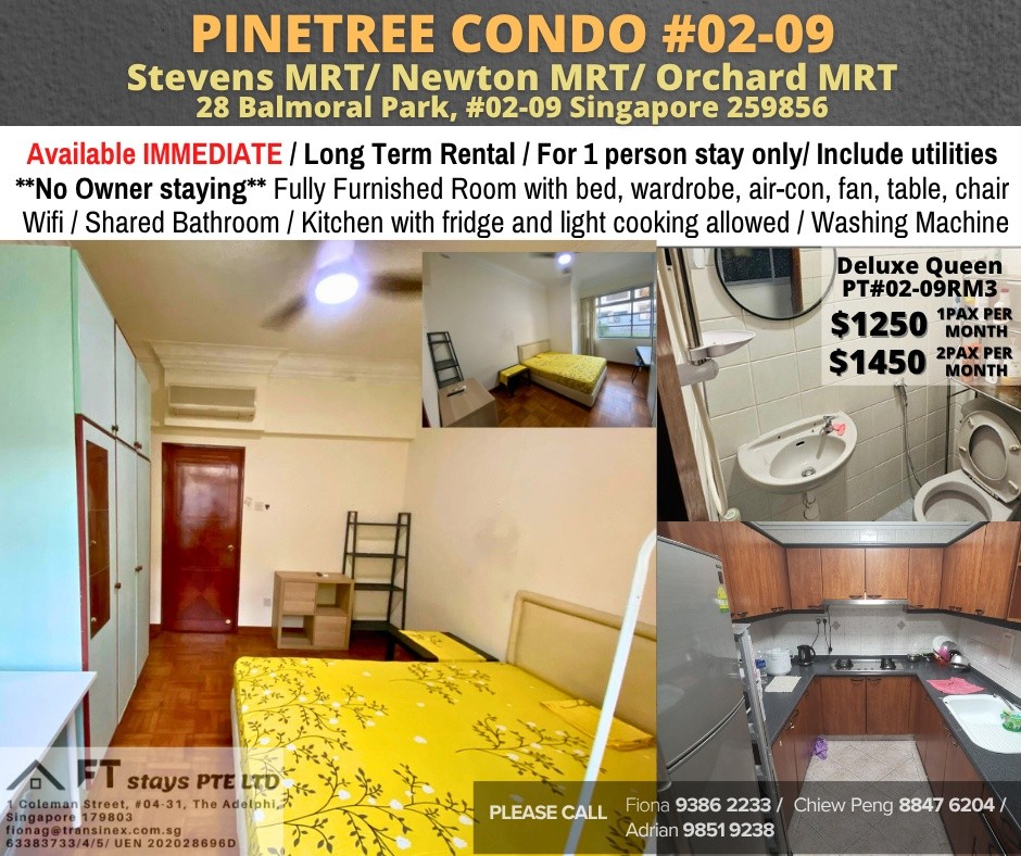 Available Immediately﻿  - Common Room/Include Utilities/Wifi/Aircon/No Agent Fee/Light Cooking Allow ed/Washing Machine - Stevens 史蒂芬 - 分租房间 - Homates 新加坡