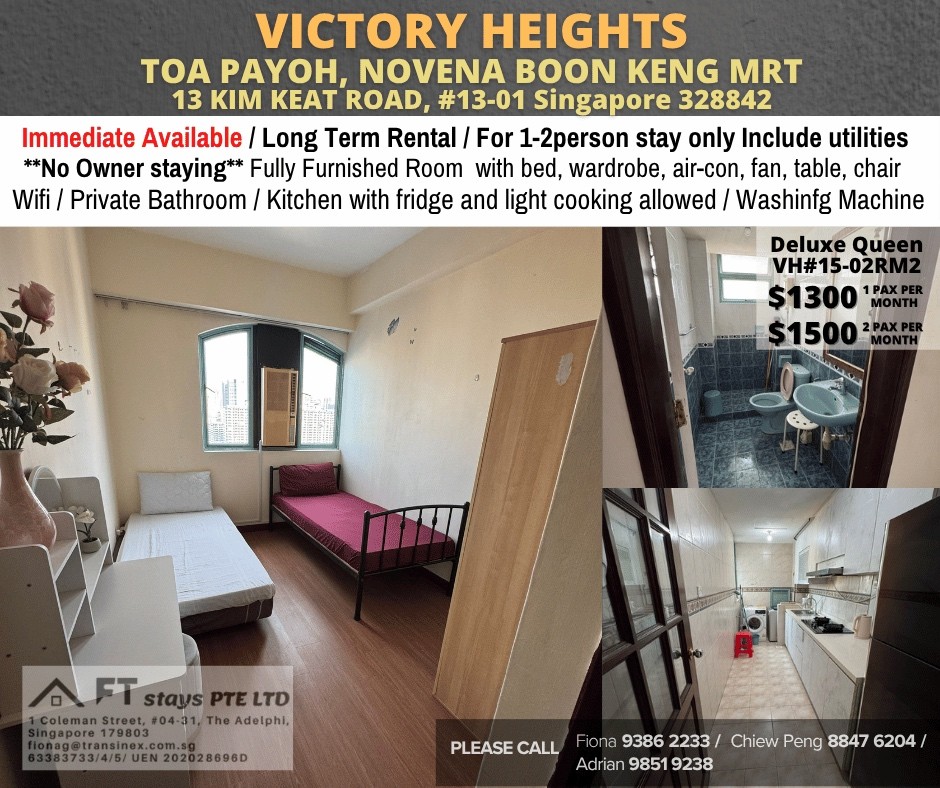 Available﻿ Immediately - Common Room/Include Utilities/Wifi/Aircon/No Agent Fee/Light Cooking Allowed/Washing Machine - Toa Payoh 大巴窯 - 整個住家 - Homates 新加坡
