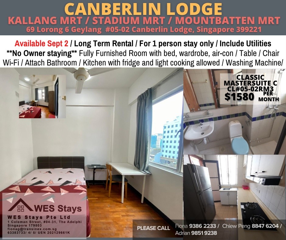 Room for rent / Kallang MRT / Stadium MRT / Mountbatten MRT / Master room / 1pax stay / Available 2 September - Geylang 芽笼 - 分租房间 - Homates 新加坡