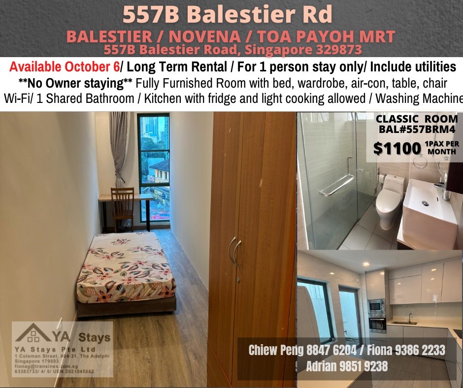 "Room for rent / BALESTIER / NOVENA / TOA PAYOH MRT / Common room / 1pax stay / Available October 6"		 - Toa Payoh 大巴窑 - 分租房间 - Homates 新加坡