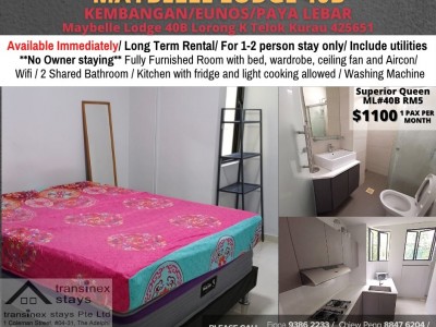 Room for rent / KEMBANGAN / Common room / 1pax stay / Available immediate - Maybelle Lodge 40B Lorong K Telok Kurau 425651