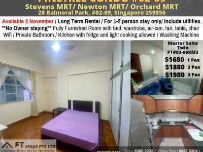 Room for rent / Orchard, Stevens / Common room / 1-2-3pax stay / Available 2 November - 28 Balmoral Park, #02-09, Singapore 259856  Tanglin / Holland / Bukit Timah   (D10)