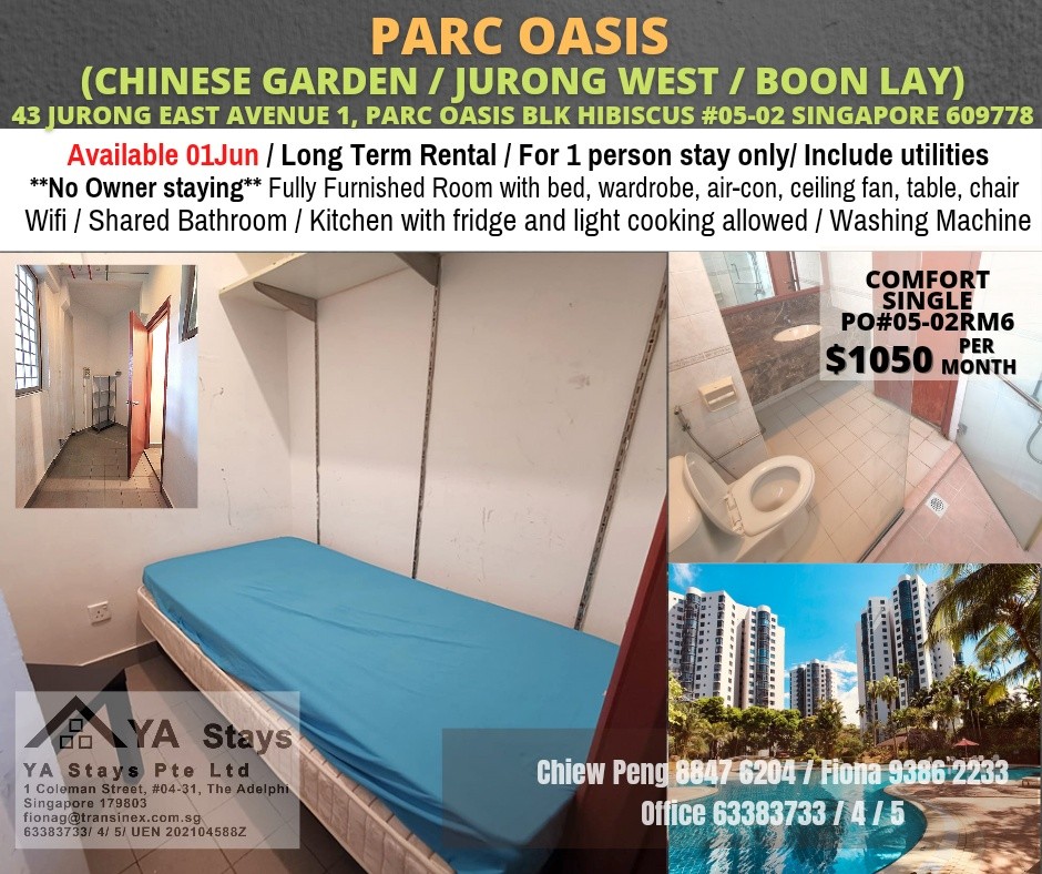 Room Available - PARC OASIS - Jurong East 裕廊東 - 分租房間 - Homates 新加坡