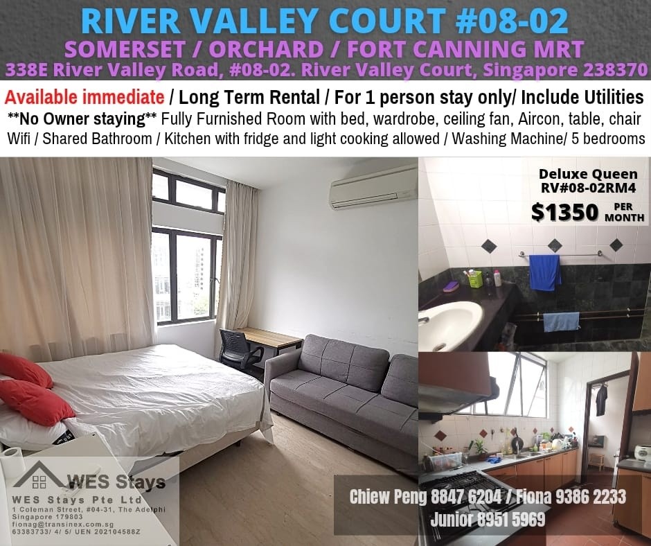 Somerset MRT /Orchard / Fort Canning MRT / Dhoby Ghaut MRT /  Available Immediate - River Valley 里峇峇利 - 整个住家 - Homates 新加坡