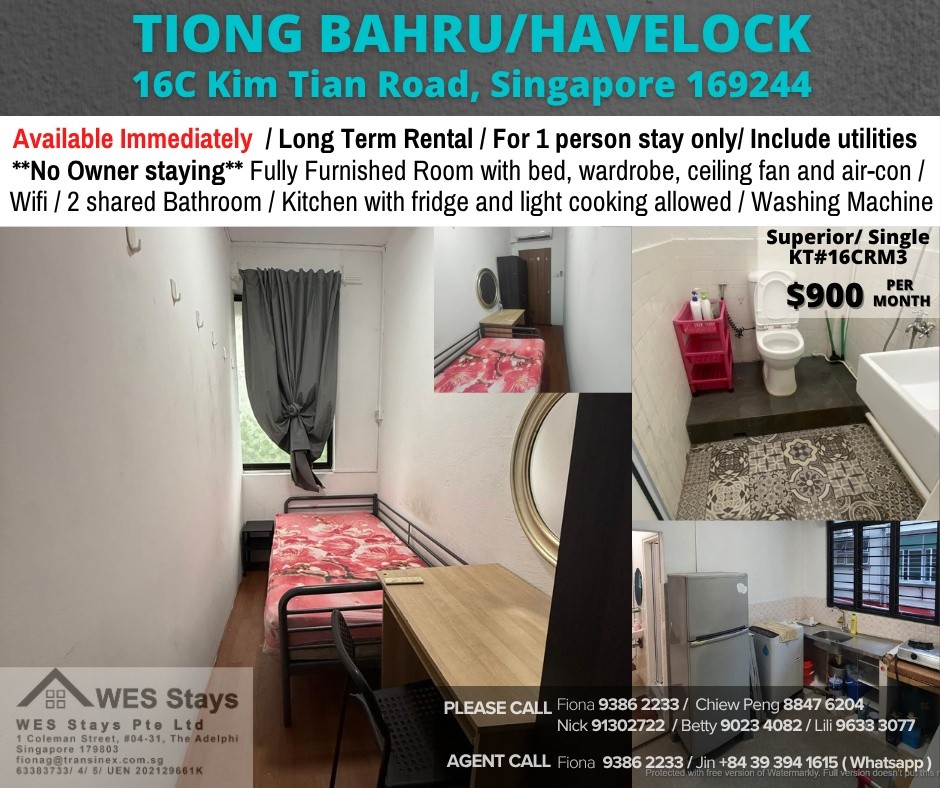 16C Kai Fook Mansion RM3 - Tiong Bahru 中嗒魯 - 分租房間 - Homates 新加坡