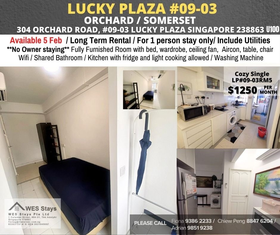 Room for rent / Near Somerset, Orchard MRT / Common room / 1 person stay / Available Feb 05 - Orchard 乌节路 - 分租房间 - Homates 新加坡
