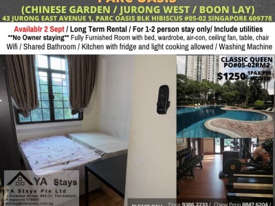 Singapore -  - 43 JURONG EAST AVENUE 1, PARC OASIS BLK HIBISCUS #05-02 SINGAPORE 609778